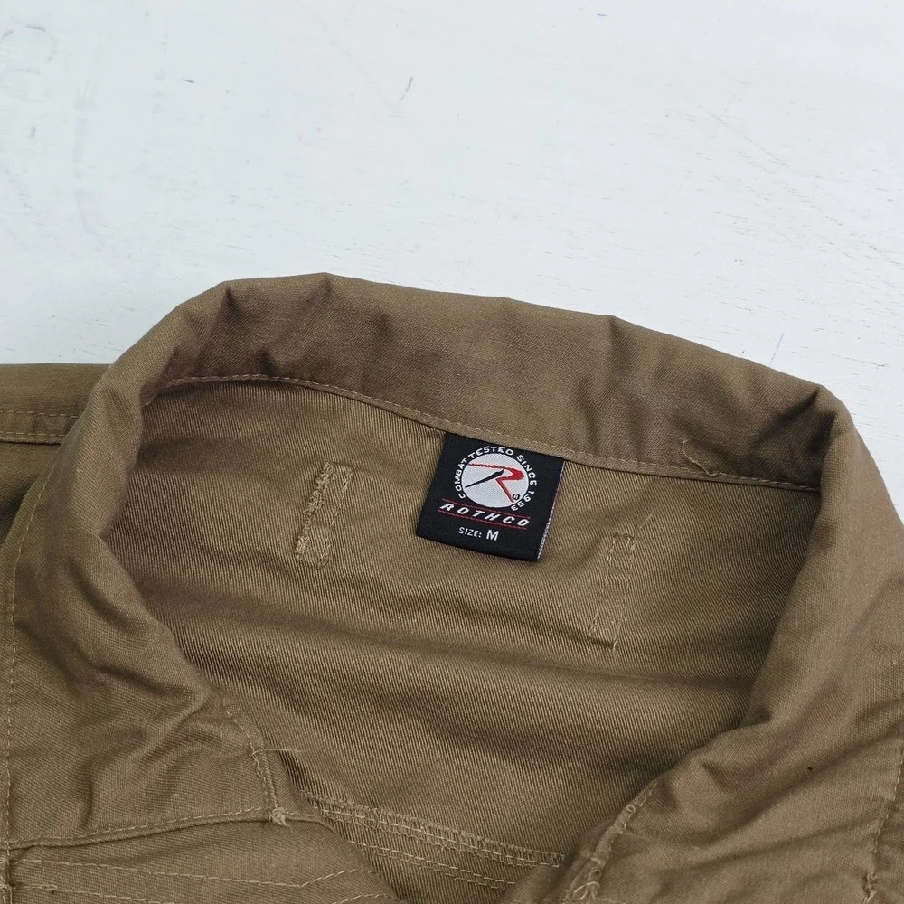 Rothco Lightweight Concealed Carry Jacket Multi Pocket Coyote‎ Tan USA Flag Sz M